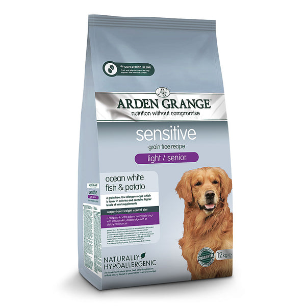Arden Grange Sensitive Light / Senior - Grain Free - Ocean White Fish & Potato